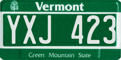 VT license plate YXJ423