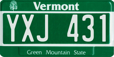 VT license plate YXJ431