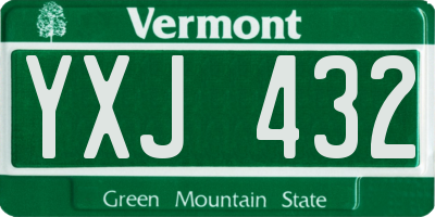 VT license plate YXJ432