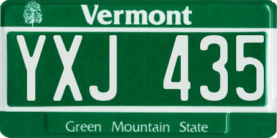 VT license plate YXJ435