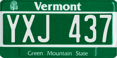 VT license plate YXJ437