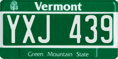 VT license plate YXJ439