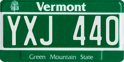 VT license plate YXJ440