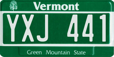 VT license plate YXJ441