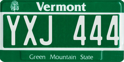 VT license plate YXJ444