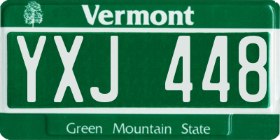 VT license plate YXJ448