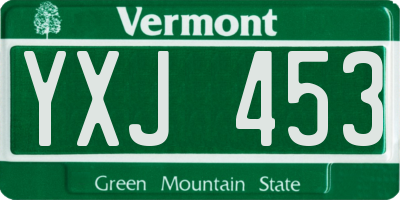 VT license plate YXJ453
