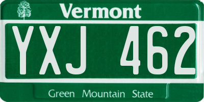 VT license plate YXJ462
