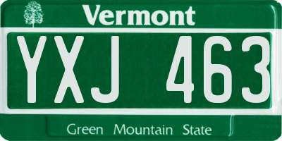 VT license plate YXJ463