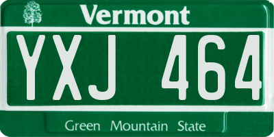 VT license plate YXJ464