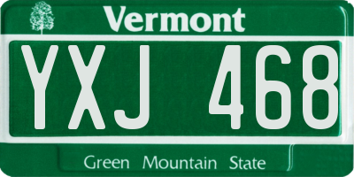 VT license plate YXJ468