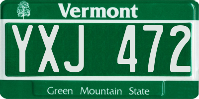 VT license plate YXJ472