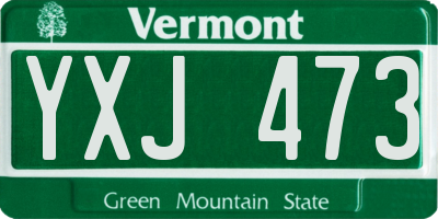VT license plate YXJ473