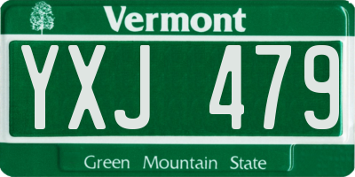 VT license plate YXJ479