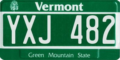 VT license plate YXJ482