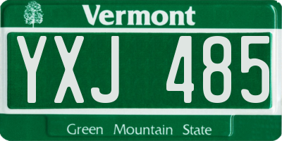 VT license plate YXJ485