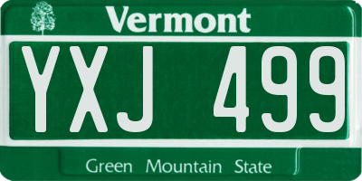 VT license plate YXJ499