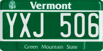 VT license plate YXJ506