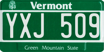 VT license plate YXJ509