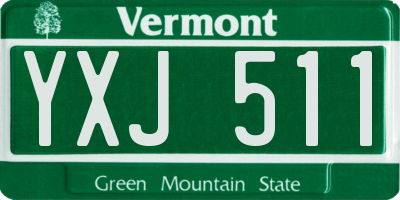 VT license plate YXJ511