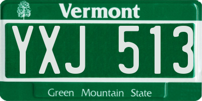 VT license plate YXJ513