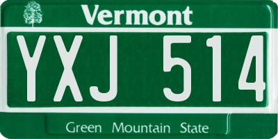 VT license plate YXJ514