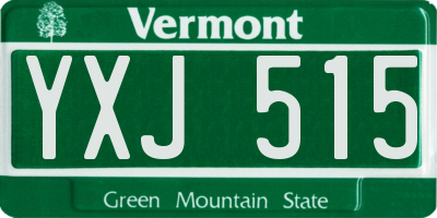 VT license plate YXJ515