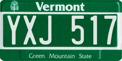 VT license plate YXJ517