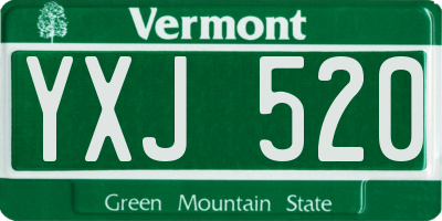 VT license plate YXJ520