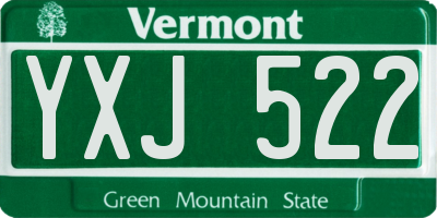 VT license plate YXJ522