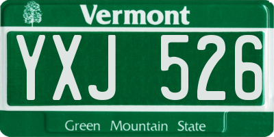VT license plate YXJ526