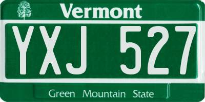 VT license plate YXJ527