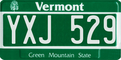 VT license plate YXJ529