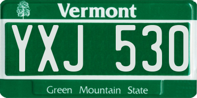 VT license plate YXJ530