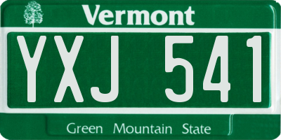 VT license plate YXJ541
