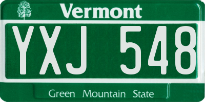 VT license plate YXJ548