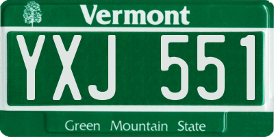 VT license plate YXJ551