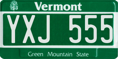 VT license plate YXJ555