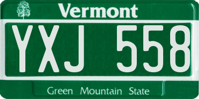 VT license plate YXJ558