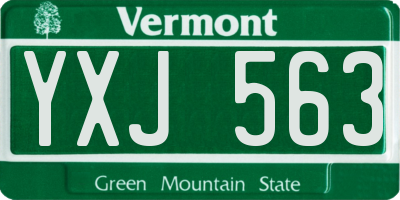 VT license plate YXJ563