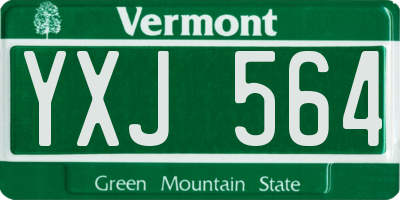 VT license plate YXJ564