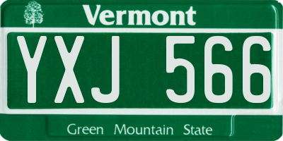 VT license plate YXJ566