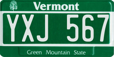 VT license plate YXJ567