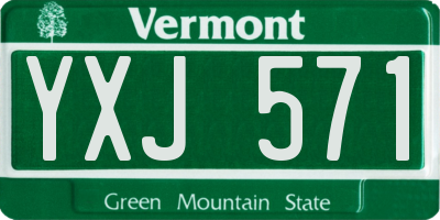 VT license plate YXJ571