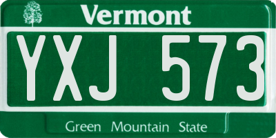 VT license plate YXJ573