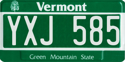 VT license plate YXJ585