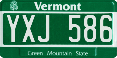 VT license plate YXJ586