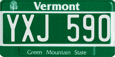 VT license plate YXJ590