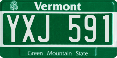 VT license plate YXJ591