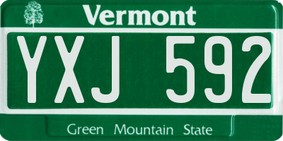 VT license plate YXJ592